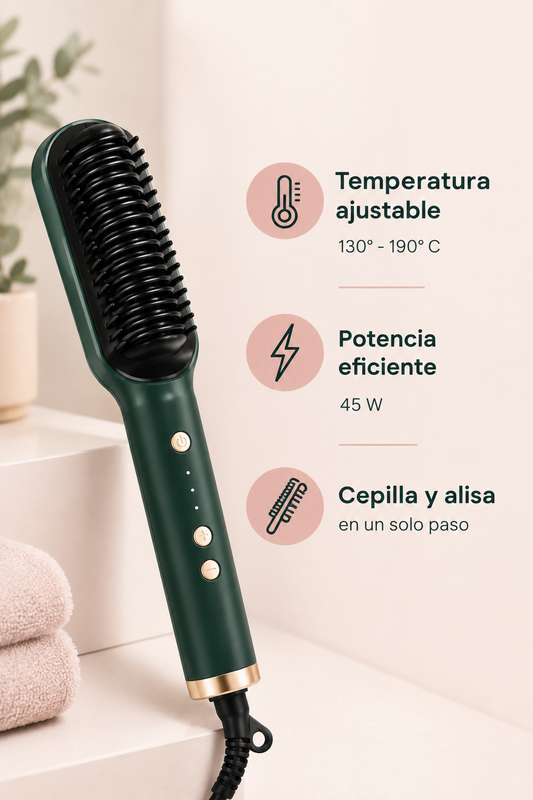 Cepillo Alisador Eléctrico | Glow Blush