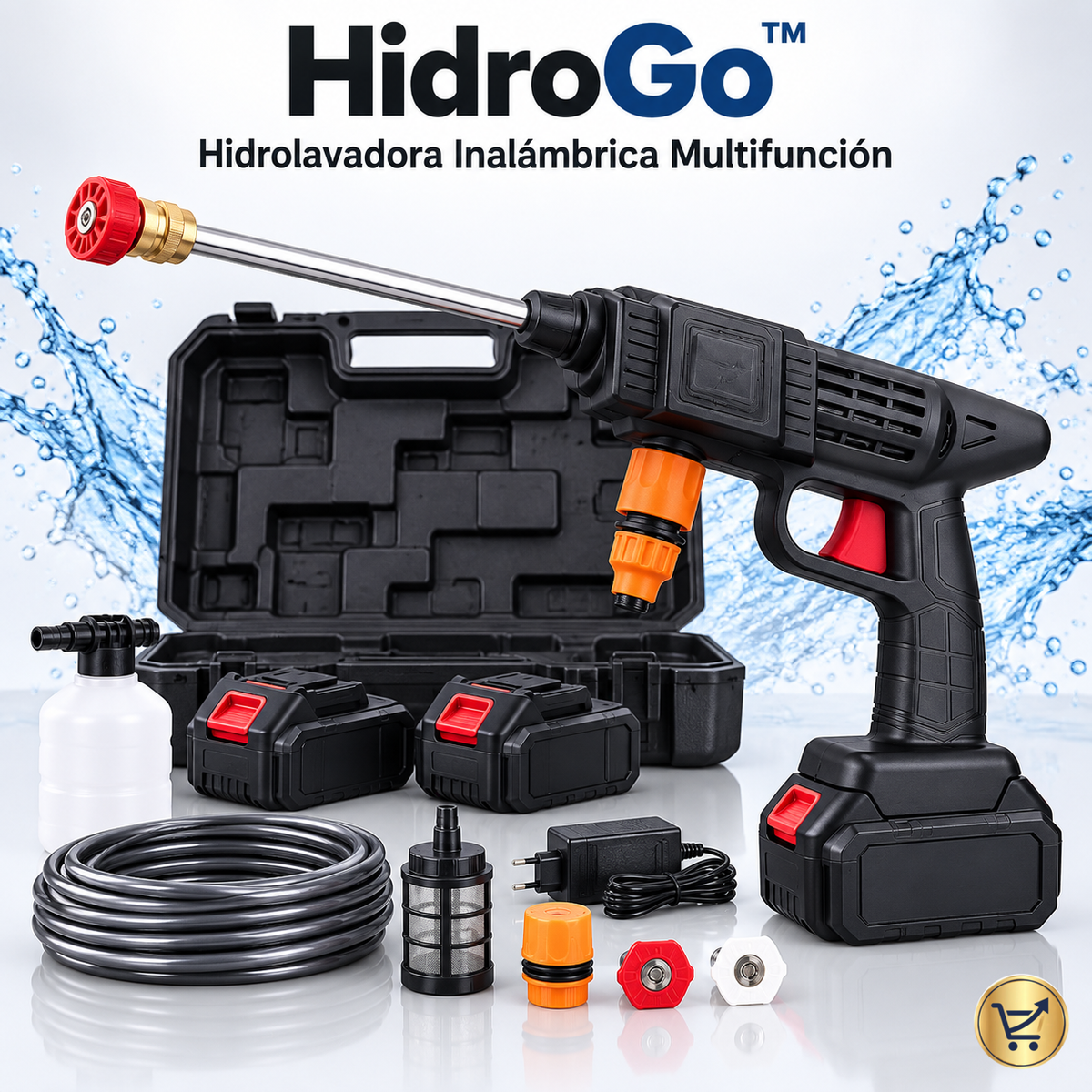 HidroGo™ – Hidrolavadora Inalámbrica Multifunción