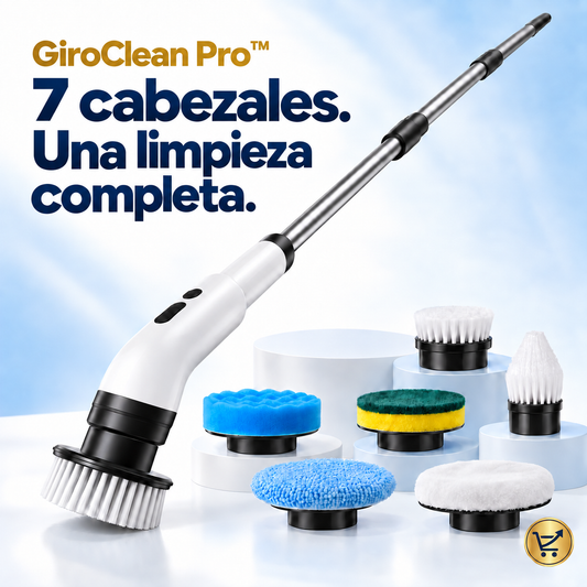 GiroClean Pro™ – Cepillo Eléctrico Recargable 7 en 1