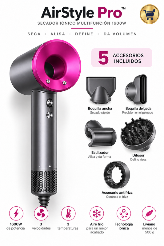 AirStyle Pro™ | Secador Iónico Multifunción 1600W