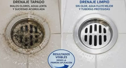Polvo limpiador de drenaje destape PACK3